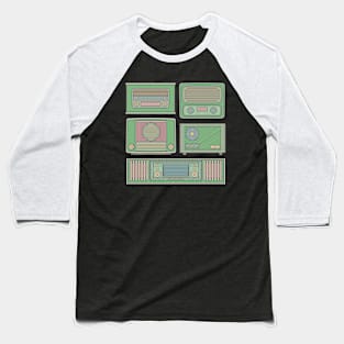 Green Classic Radio Baseball T-Shirt